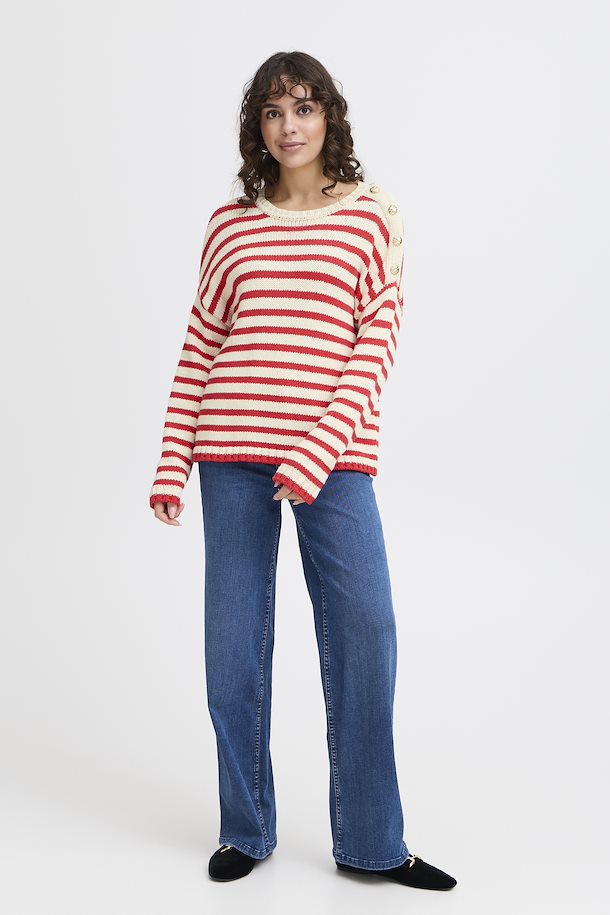 Fransa Frbelinda PU 1 Jumper-Knitwear-White finn