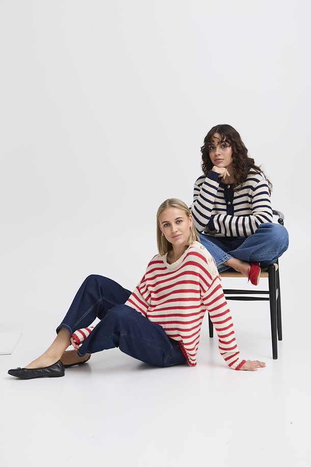 Fransa Frbelinda PU 1 Jumper-Knitwear-White finn