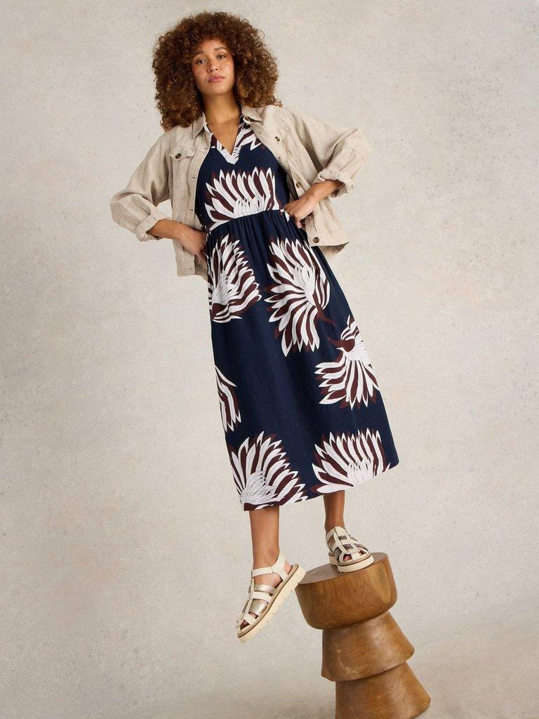 White Stuff Clove Linen Blend Dress