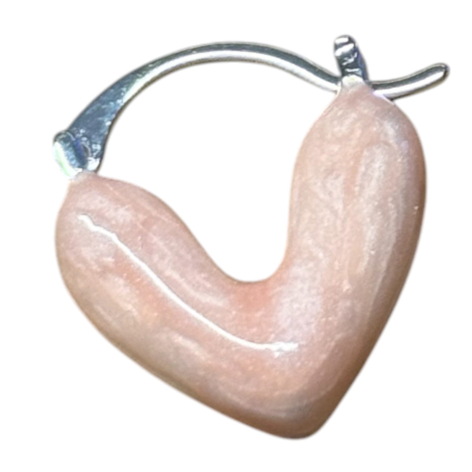 Jess and lou Heart Pearlescent Loop Earring ER188-Jess and Lou-White finn