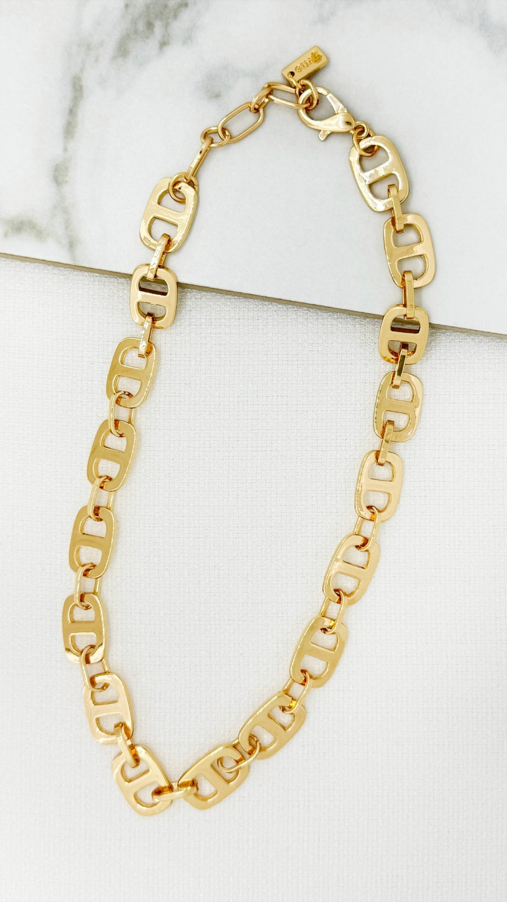 Envy 4872 Short link necklace-Envy-White finn