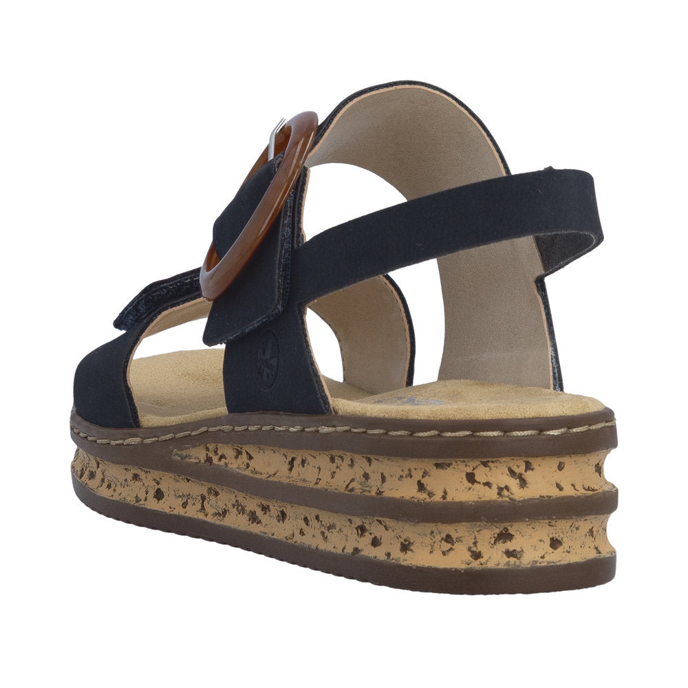 Rieker Black Sandal 62950