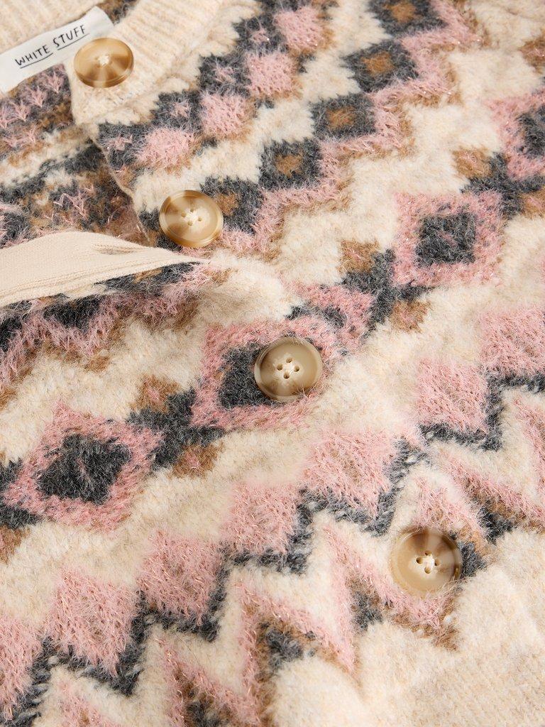 White Stuff Artic Fairisle Cardigan-Knitwear-White finn
