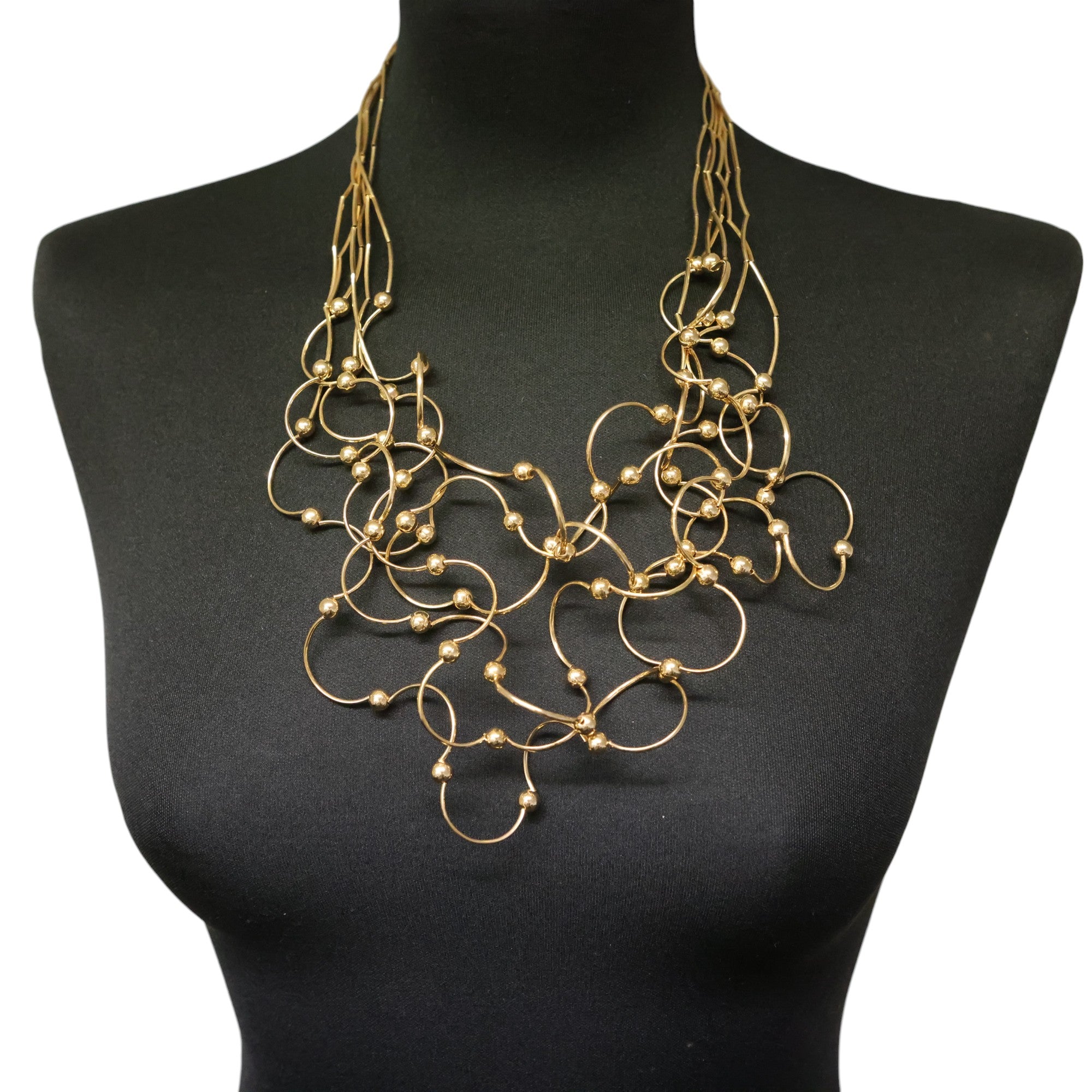 Jess and lou Statement Wire Necklace NK350-Jess and Lou-White finn