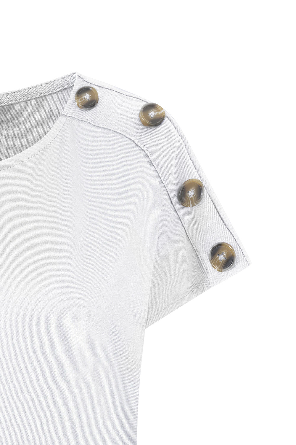 Alice Collins Button Shoulder Top