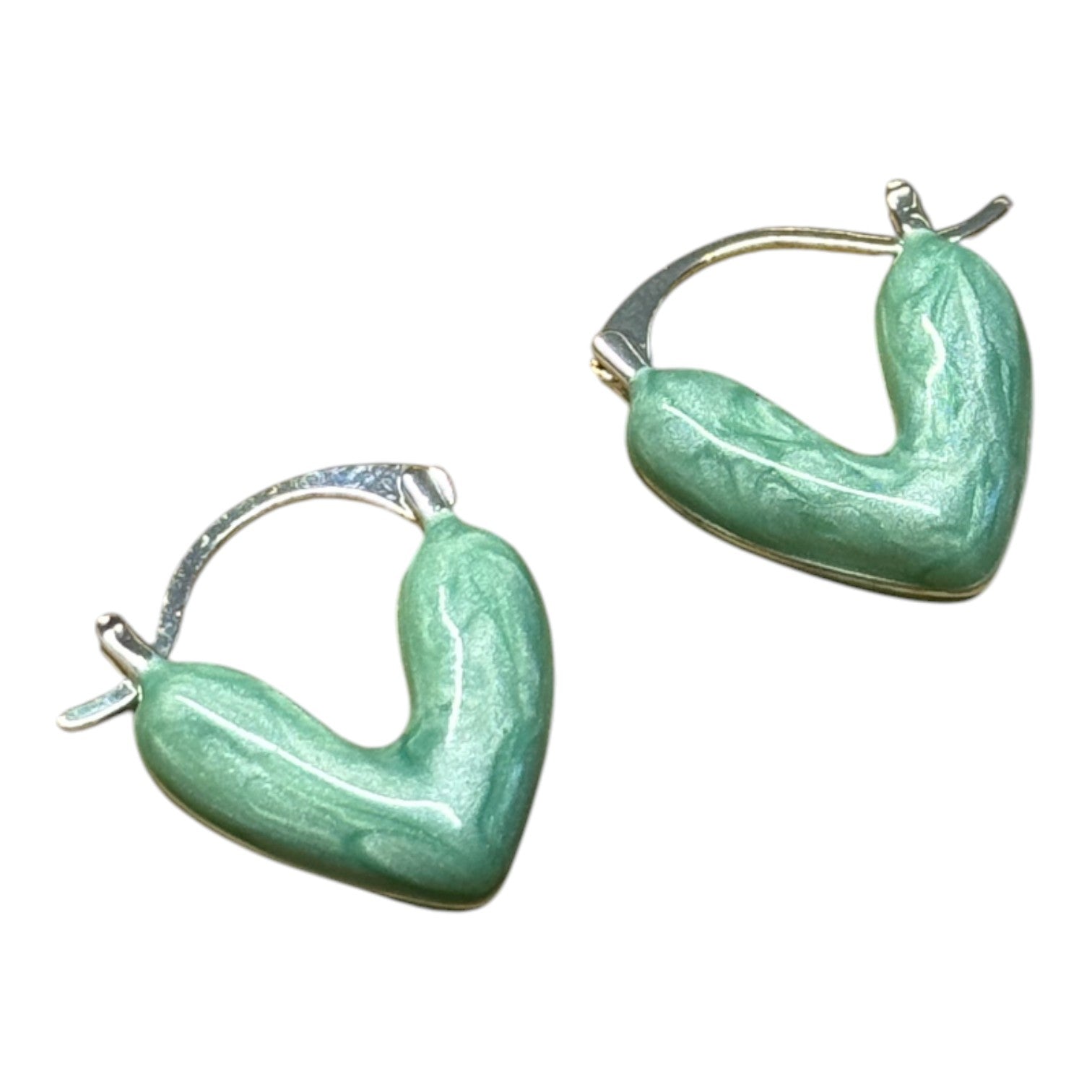 Jess and lou Heart Pearlescent Loop Earring ER188-Jess and Lou-White finn