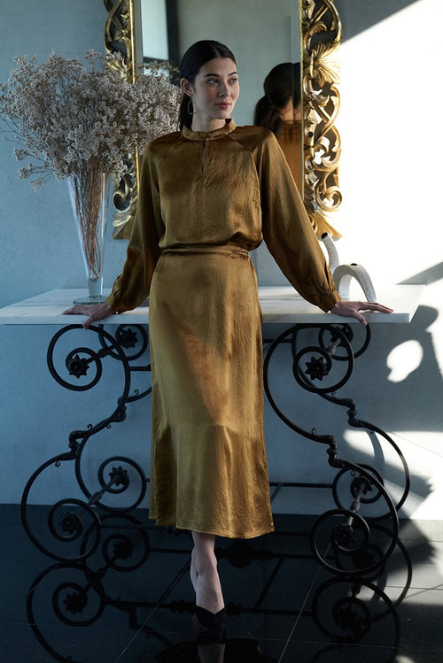 Foil Crackin Blouse Bronze