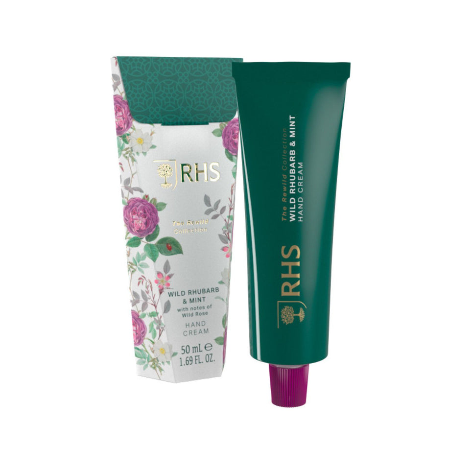 RHS Rewold Rhubarb and Mint Hand Cream 50ml