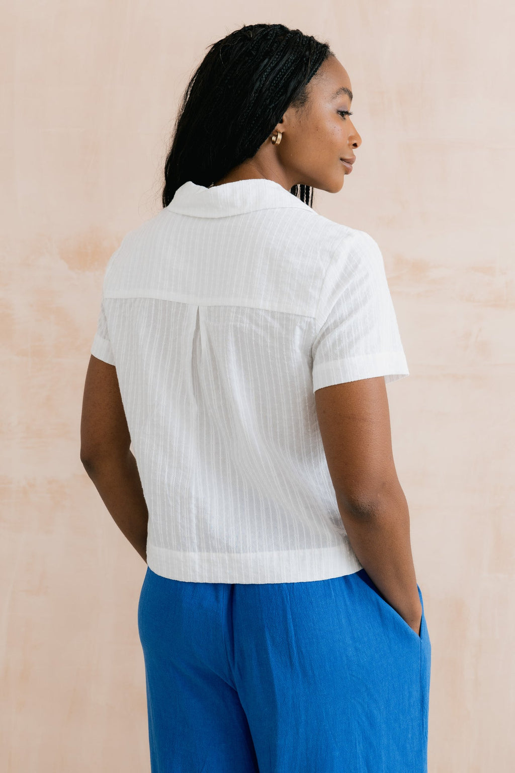 Lily and Me Pippa Embroidered Cotton Shirt White