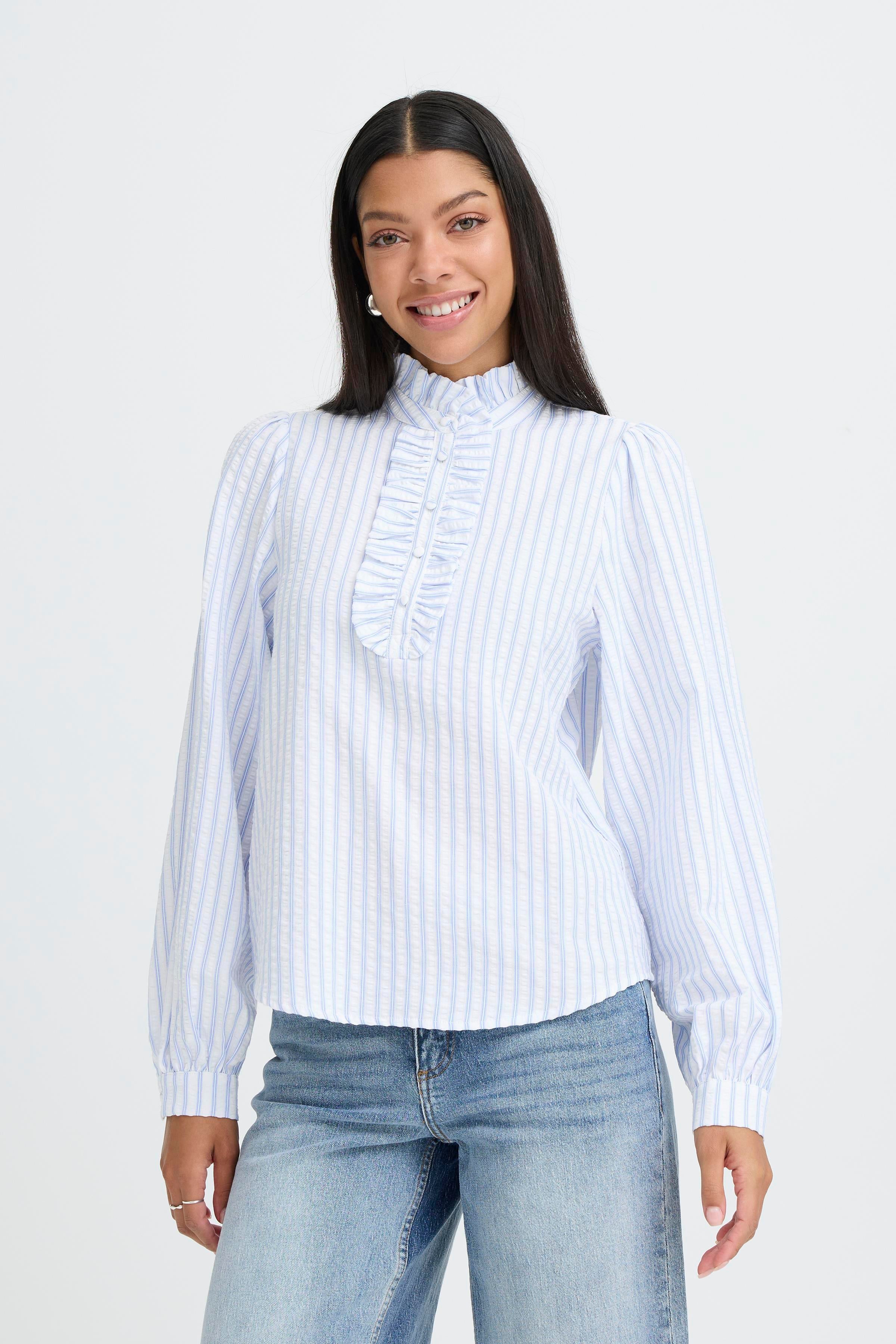 B young Byginette Frill Blouse-b.young-White finn