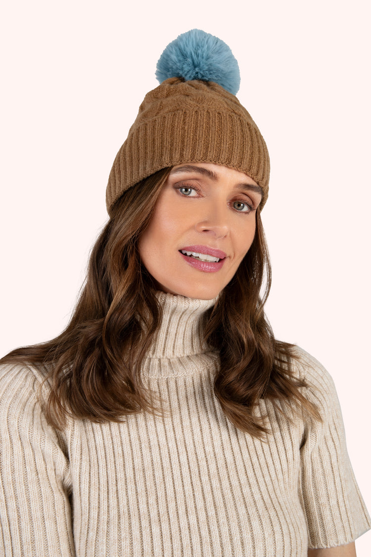Powder Elise Hat - Chocolate & Ice-Hat-White finn