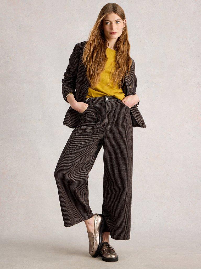 White Stuff Tia Cord Wide Leg Crop-Trousers-White finn
