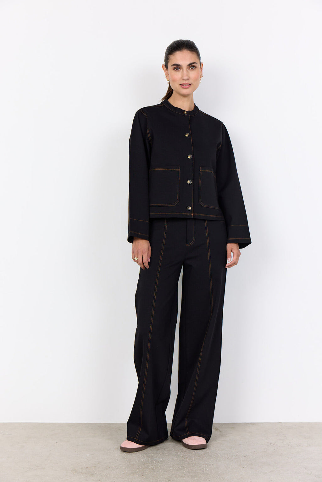 Soya Concept SC-BLANCA 1 Jacket Black-Soya Concept-White finn