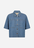 Soya Concept SC-CAISHO 1 Shirt Blue-Soya Concept-White finn