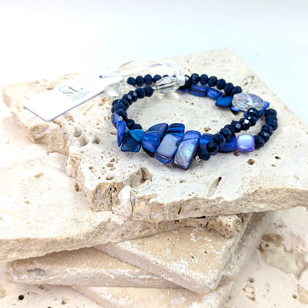 Luxury beaded bracelet Blue Mix HZ116H