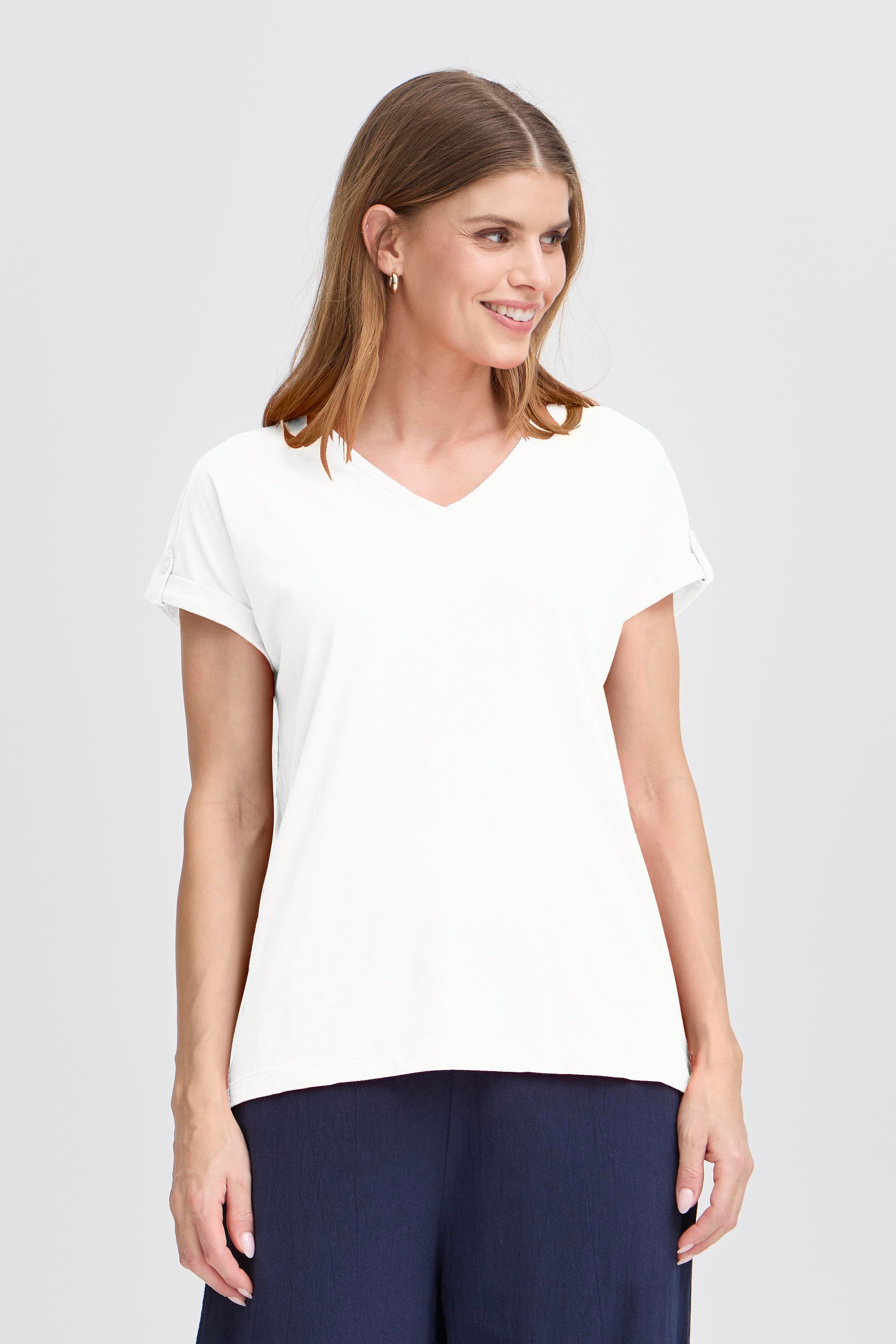 Fransa Frdalia Tee 2-Shirts & Tops-White finn