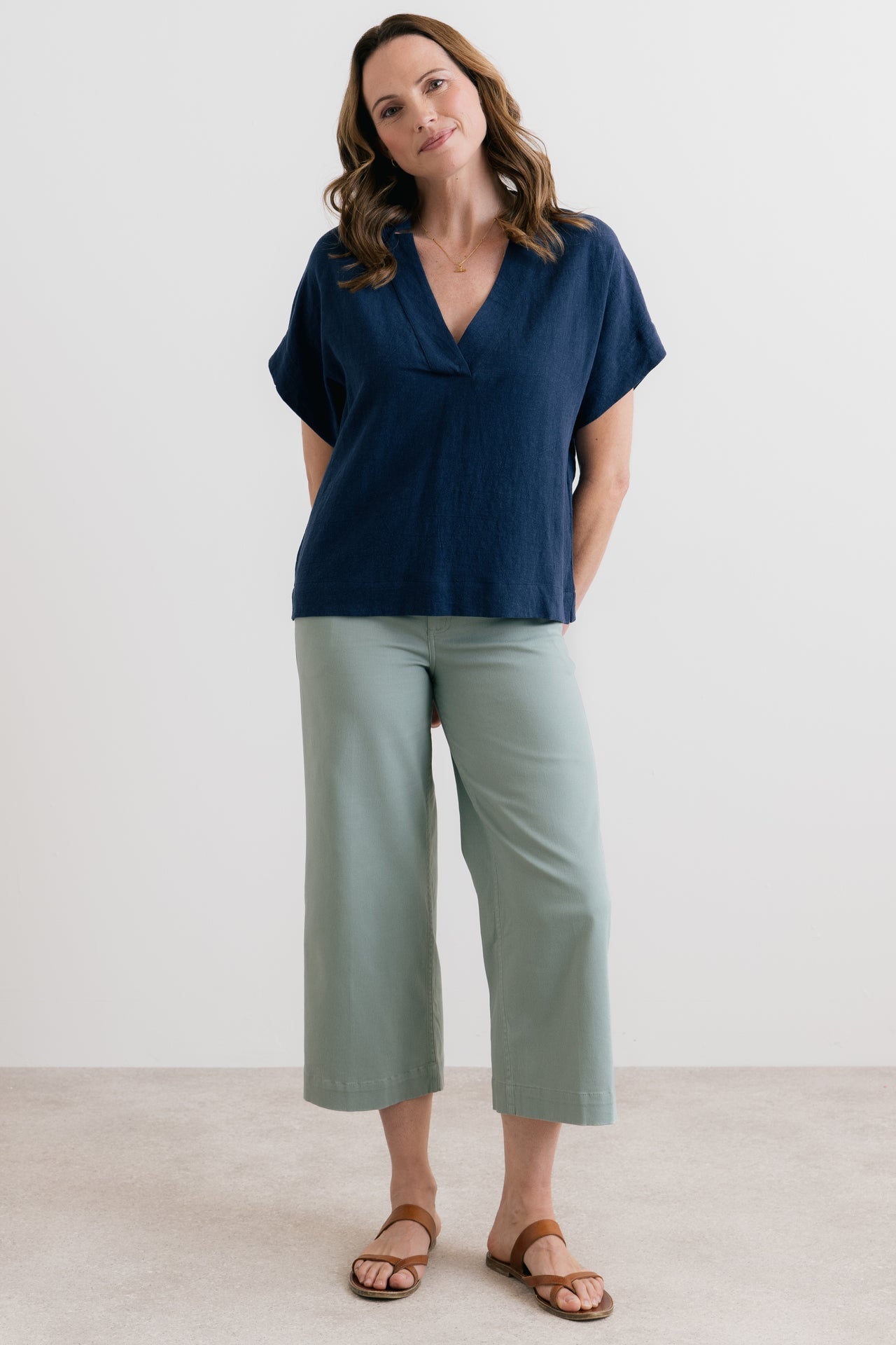 Lily and Me Isla Stretch Twill Crop Trousers