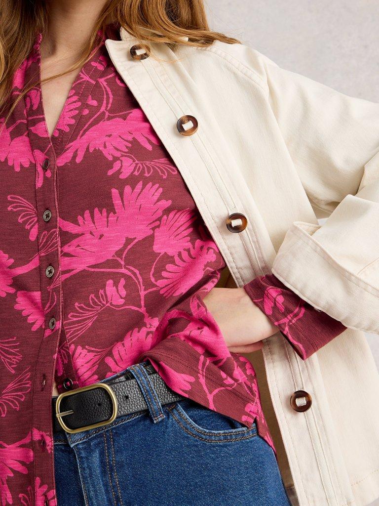 White Stuff Annie Jersey Shirt-Shirts & Tops-White finn