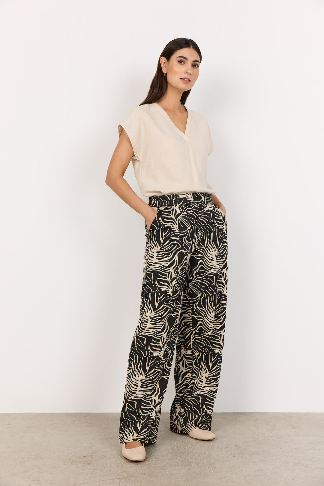 Soya Concept SC-Ritza Trousers-Trouser-White finn
