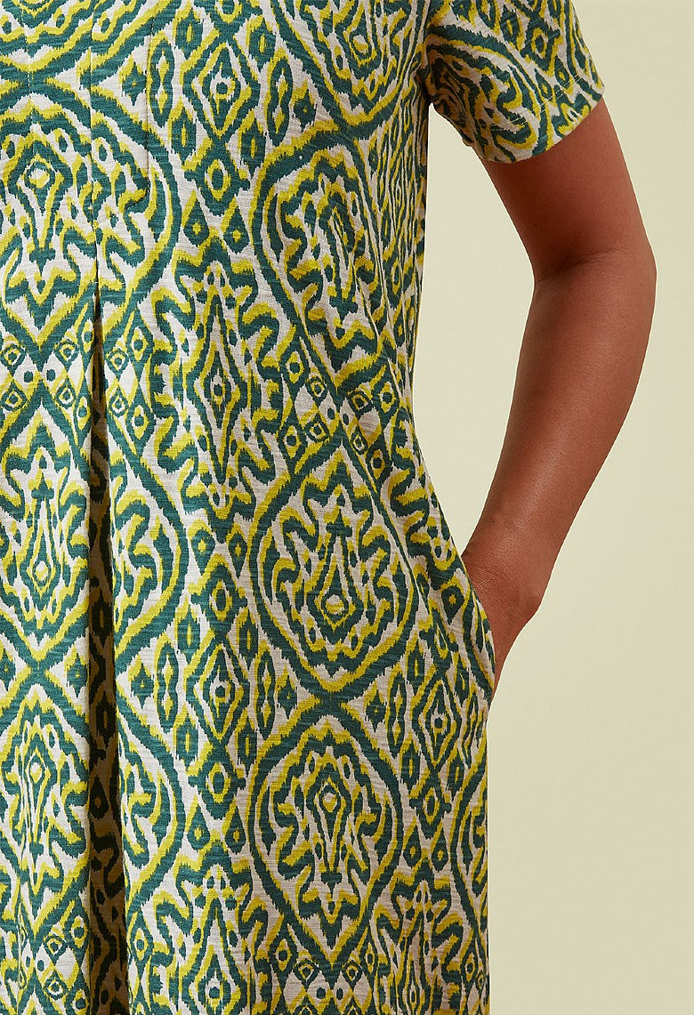 Adini Inky Geo Mima Dress - Multi-Adini-White finn