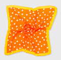 Polka Dot Square Scarf - Orange/Ochre
