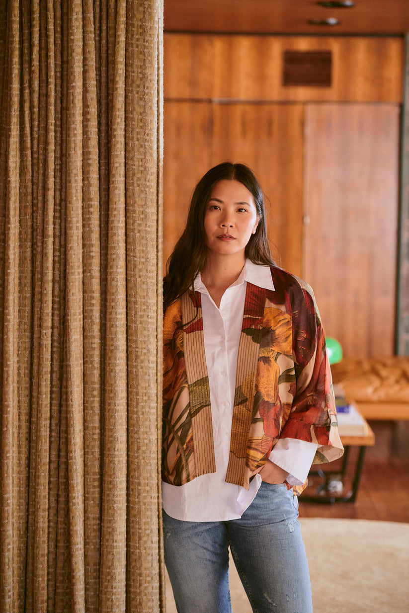 One Hundred Stars Nasturtium Fawn Kimono