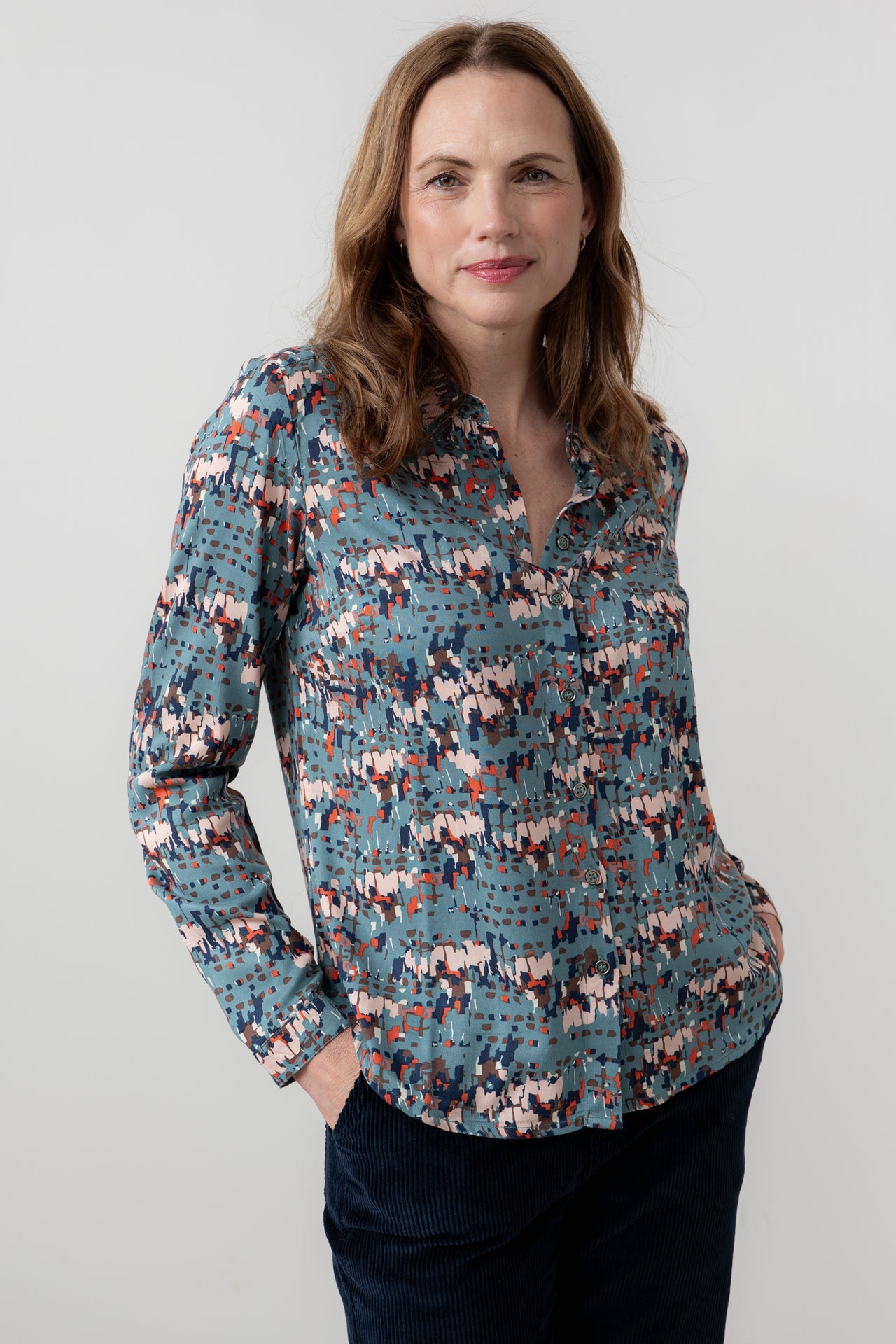 Lily and Me Patsy Shirt Clover-Lily and Me-White finn