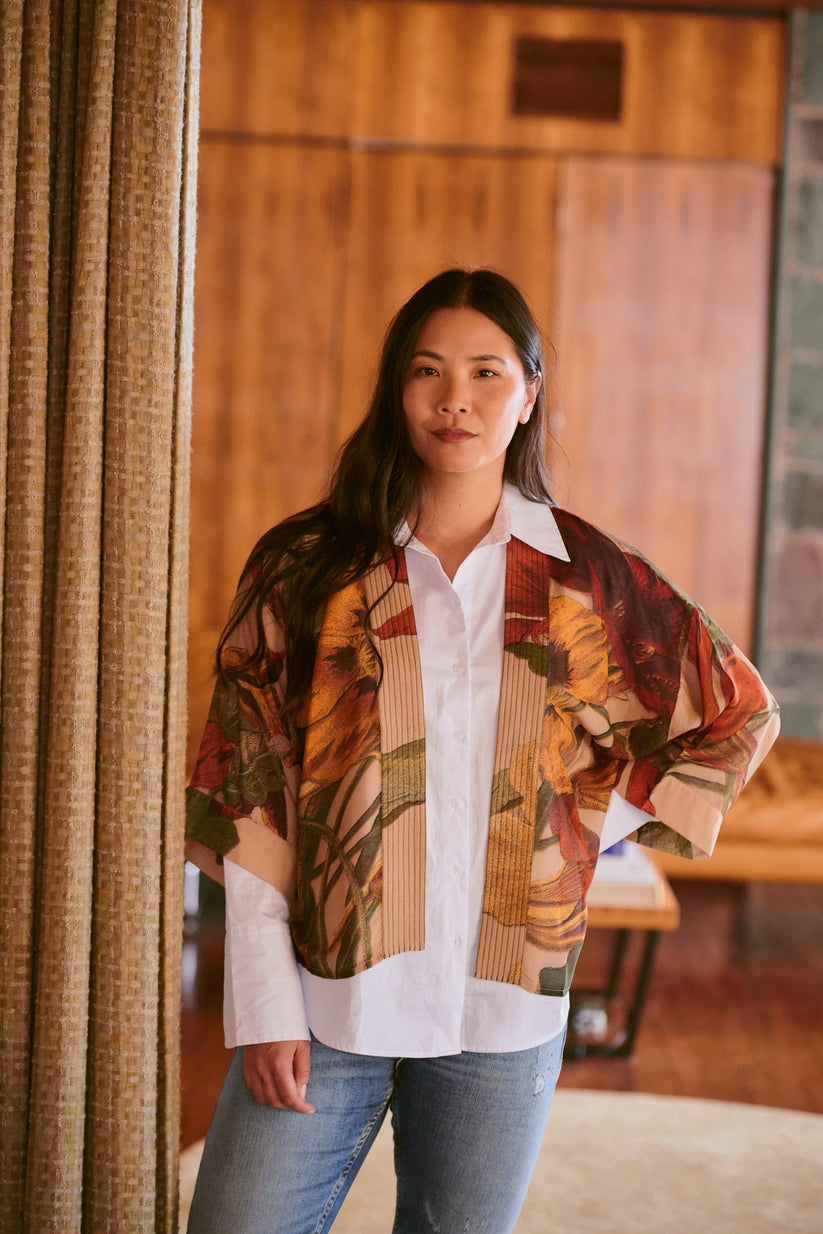 One Hundred Stars Nasturtium Fawn Kimono