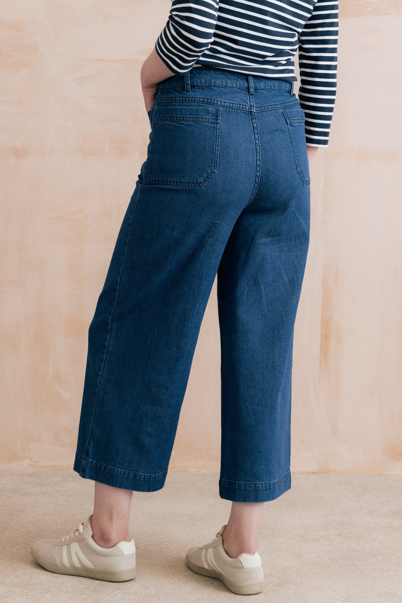 Lily and Me Amelia Denim Cropped Wide Leg Jeans-Lily and Me-White finn