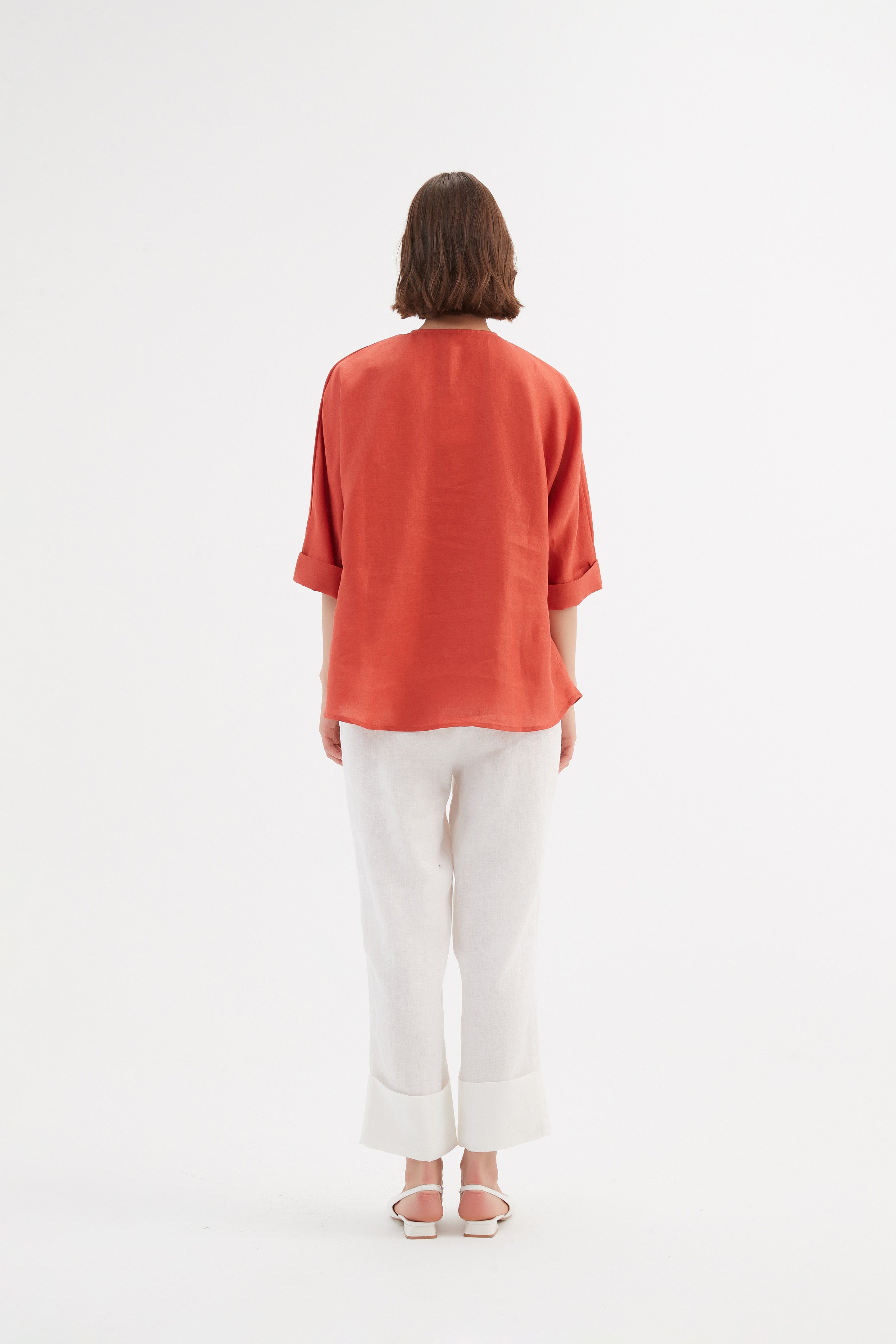 Tirelli Twist Front Top-Shirts & Tops-White finn