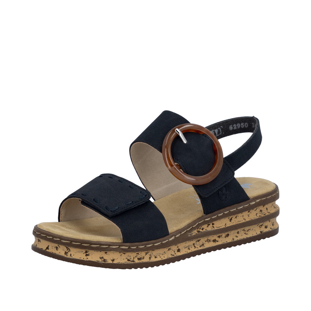 Rieker Black Sandal 62950