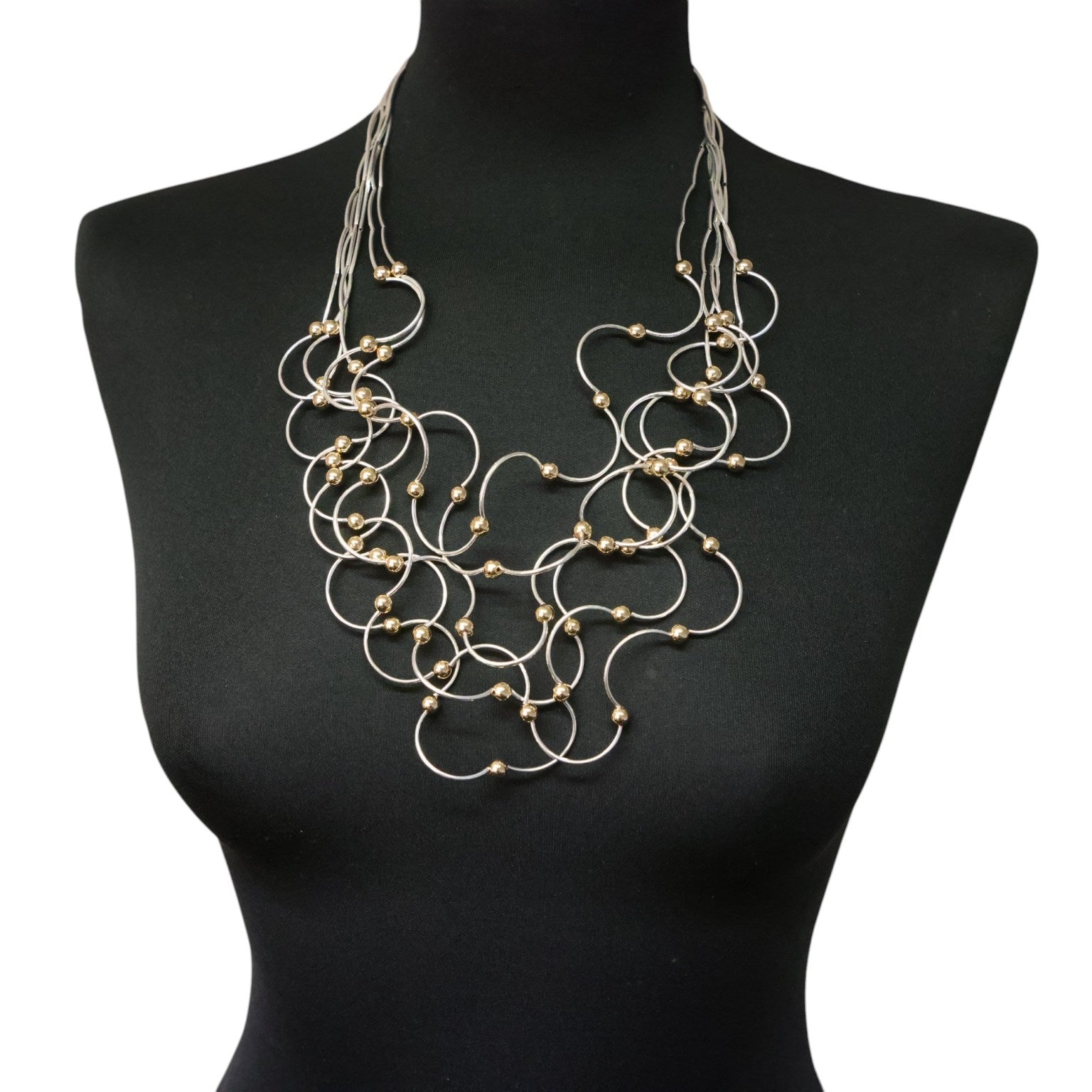 Jess and lou Statement Wire Necklace NK350-Jess and Lou-White finn