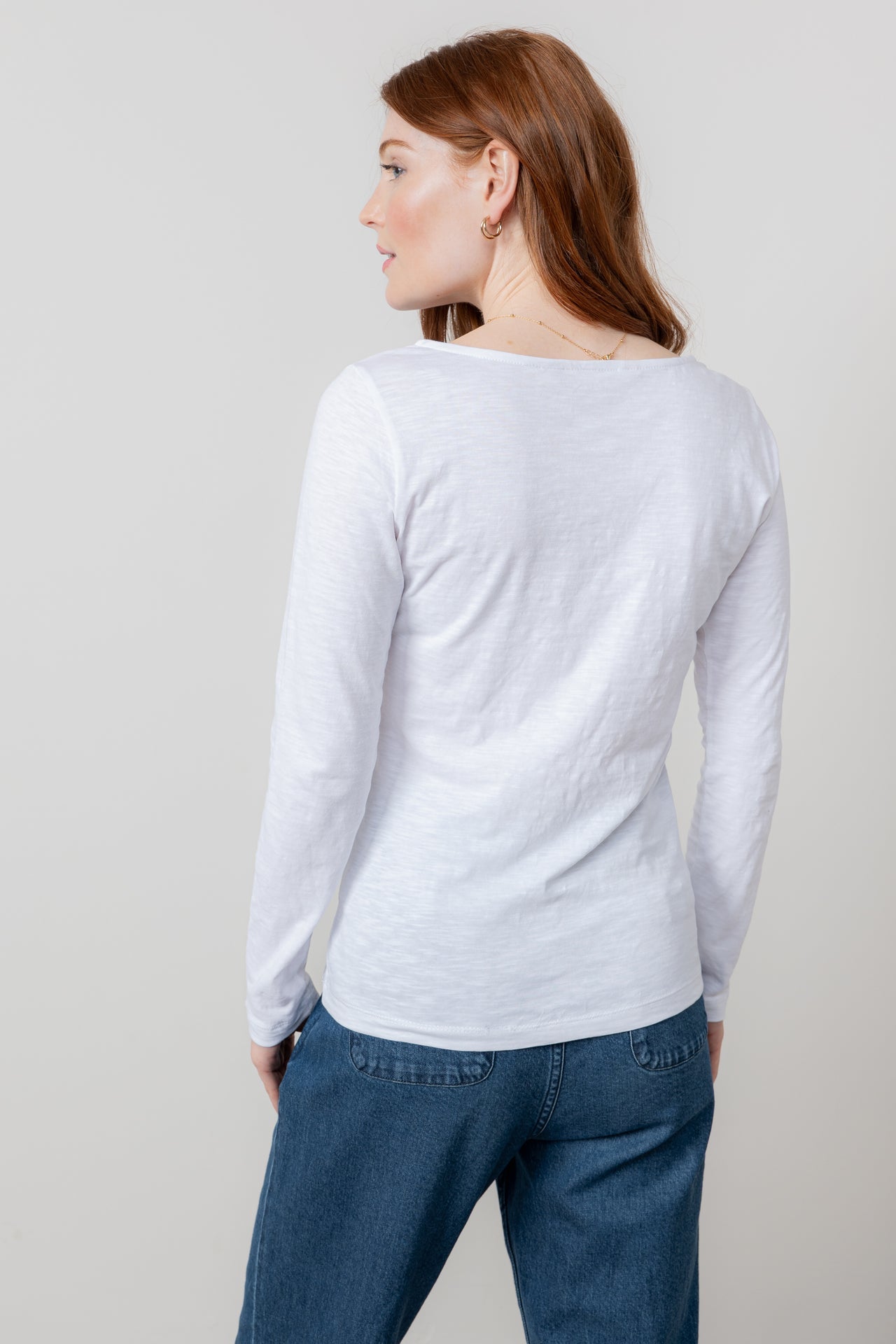 Lily and Me Monica Top Plain-White finn