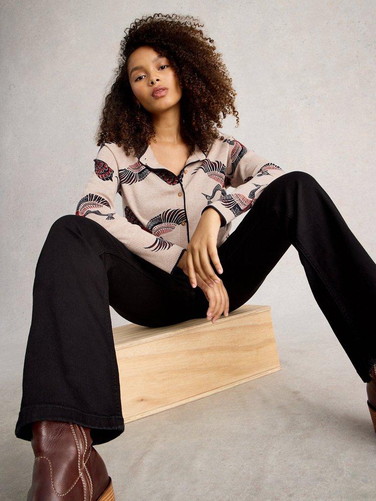 White Stuff Lulu Print Cardigan-Knitwear-White finn