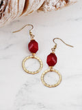 Beaten Ring Drop Earrings AY6603