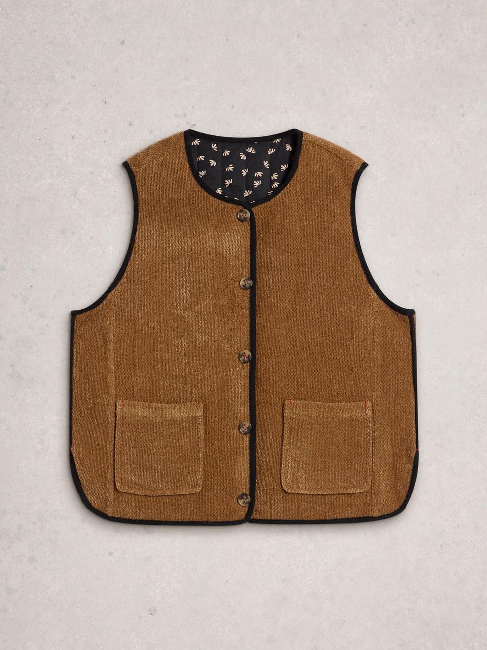 White Stuff Emma Reversible Gilet-Gilet-White finn