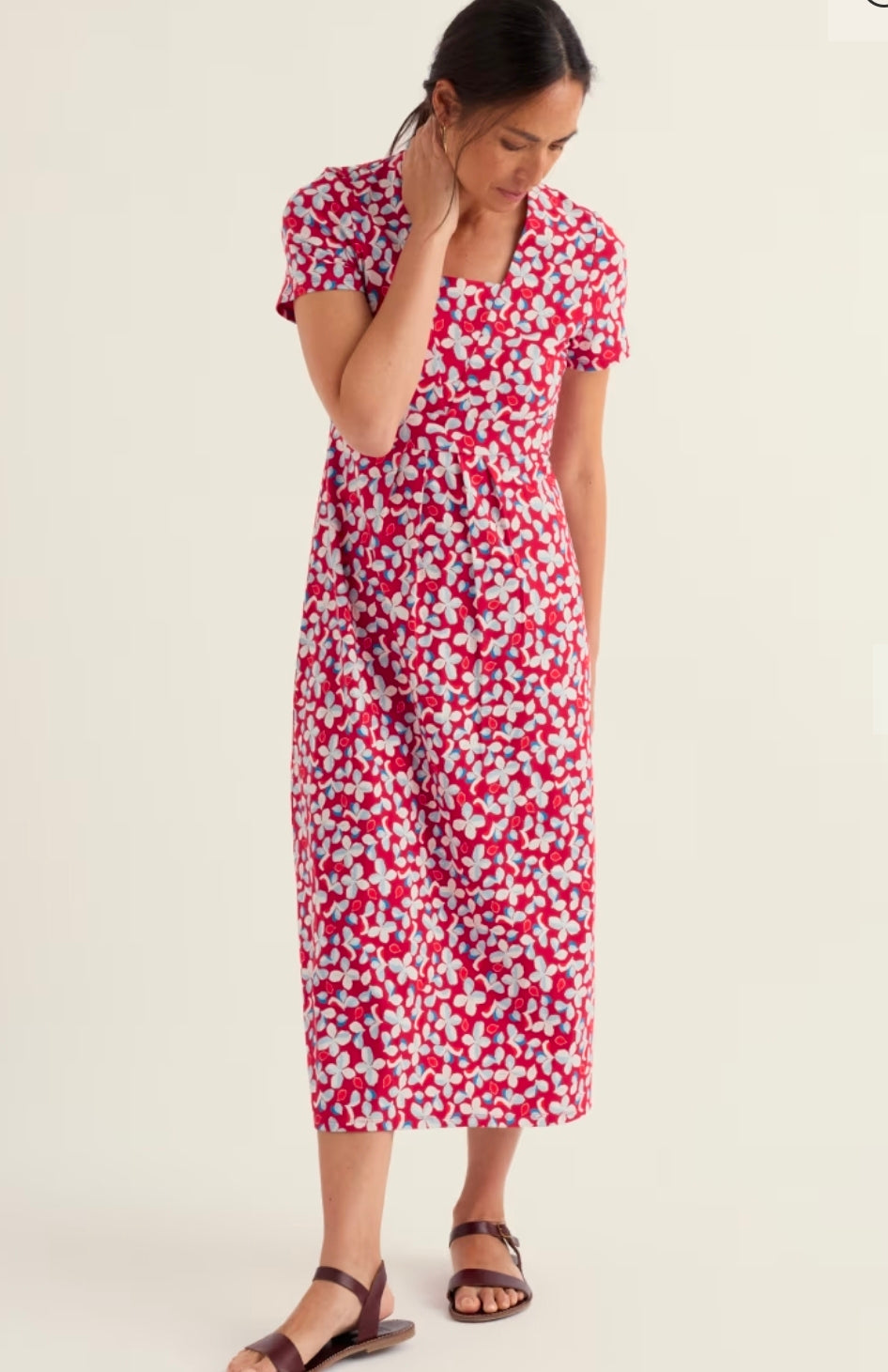 Seasalt Veronica Short Sleeve Midi Dress in GOTS-Certified Organic Cotton