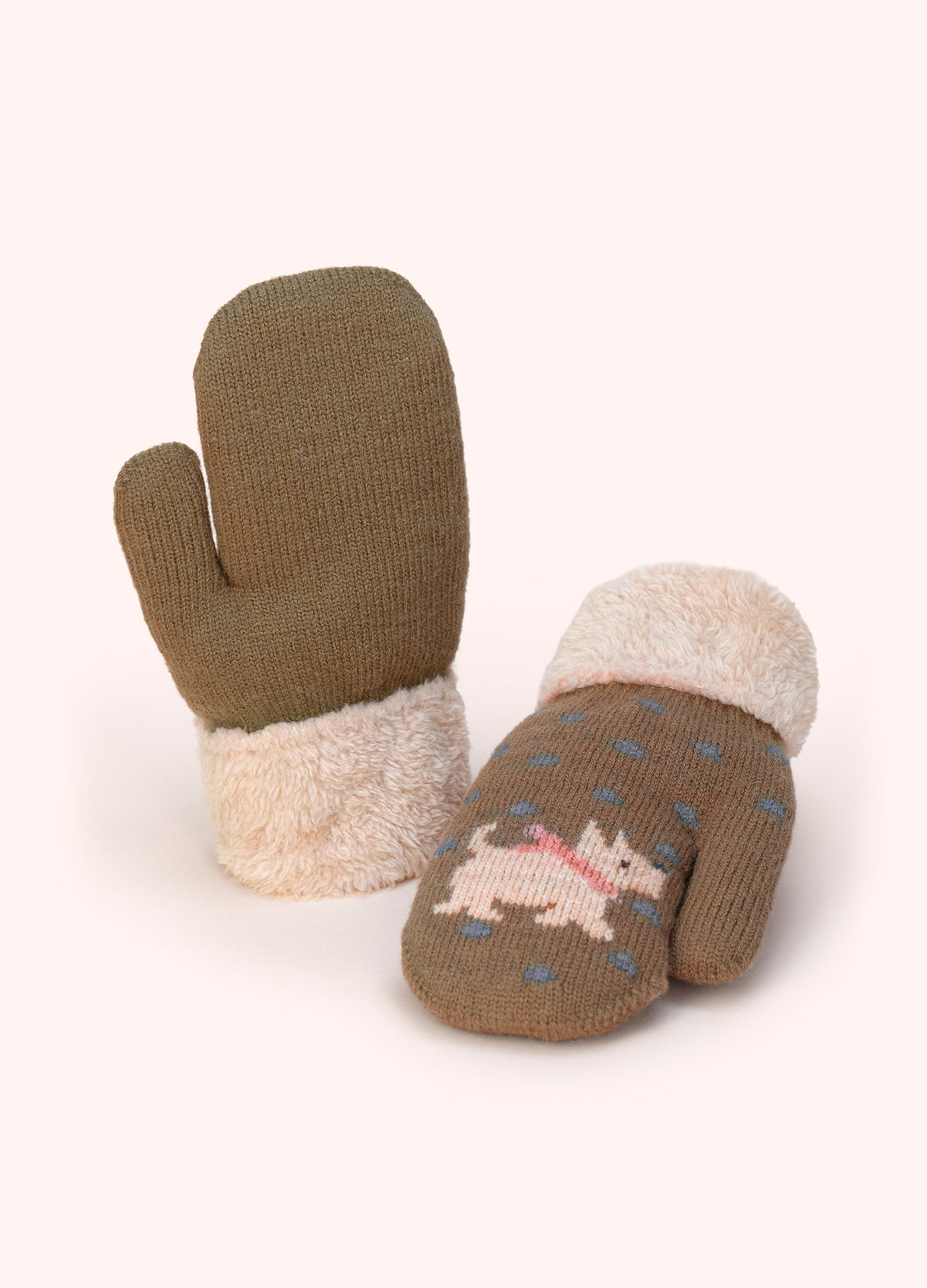 Powder Kids Westie Mittens, Moss