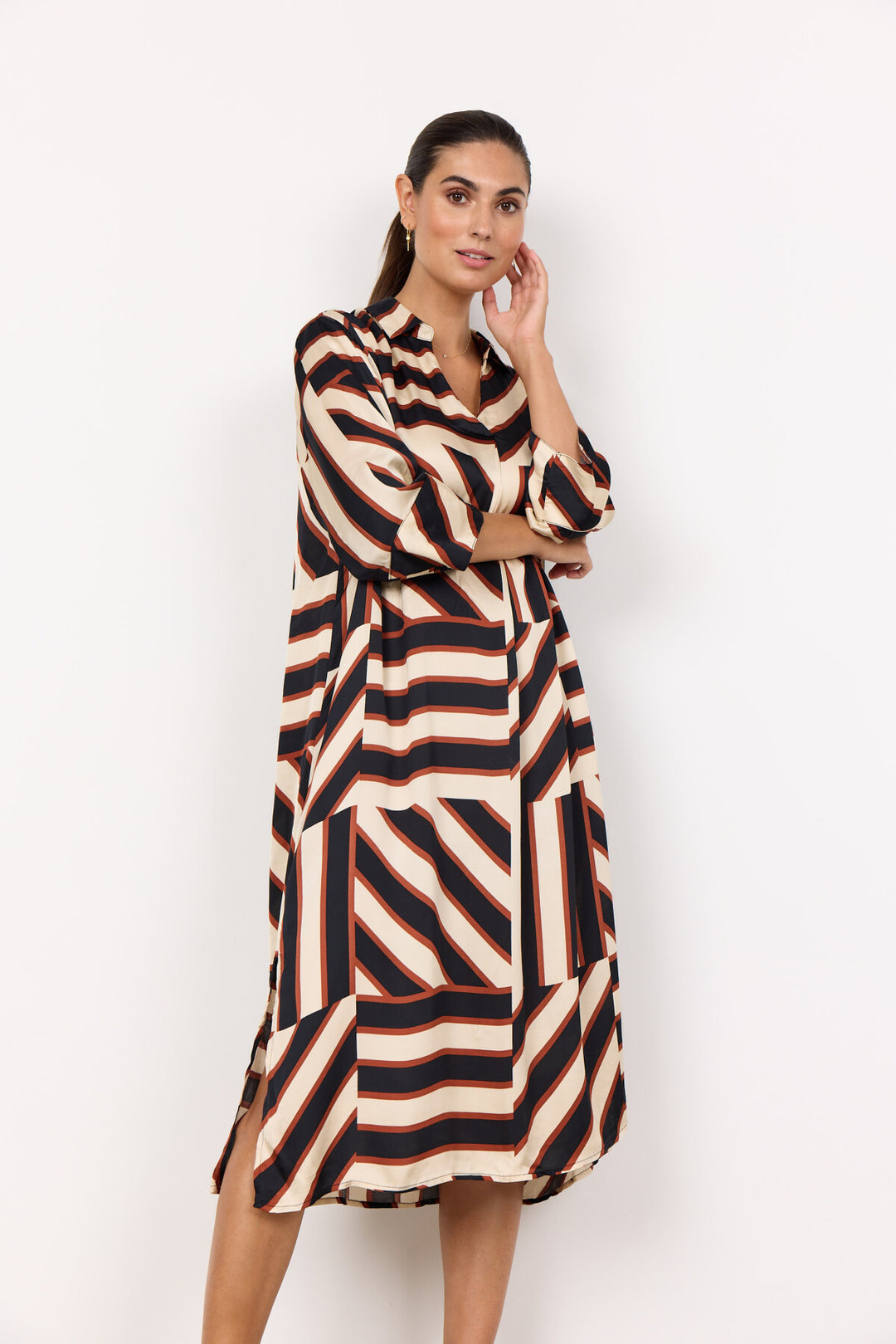 Soya Concept SC- Roja 4 Dress Black-Dress-White finn