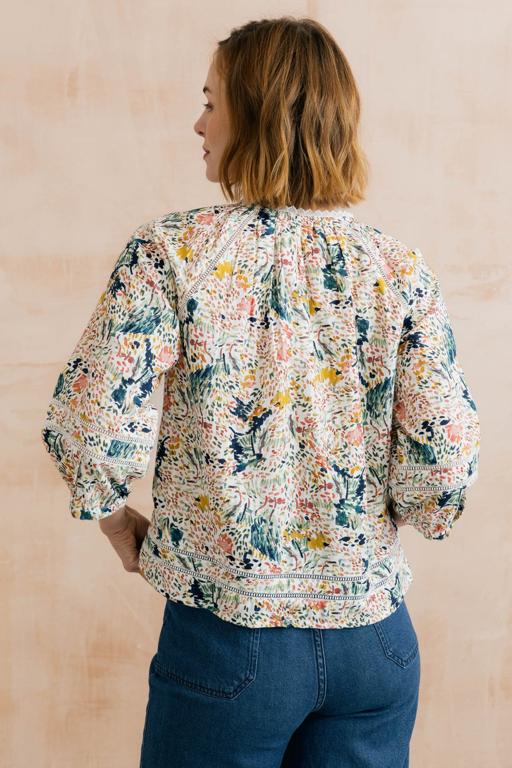 Lily and Me Zoe Organic Cotton Ditsy Print Blouse