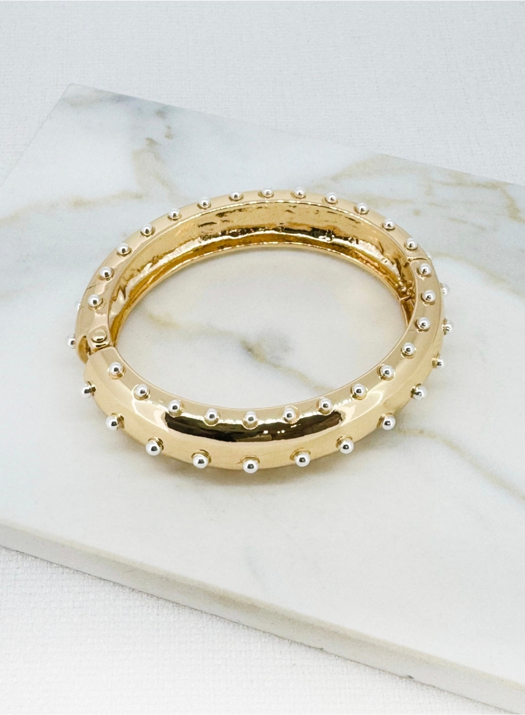 Envy Stud Cuff Bracelet 4924-Envy-White finn