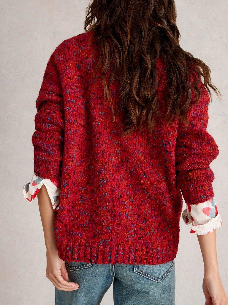 White Stuff Texture V- Neck Top-Jumper-White finn
