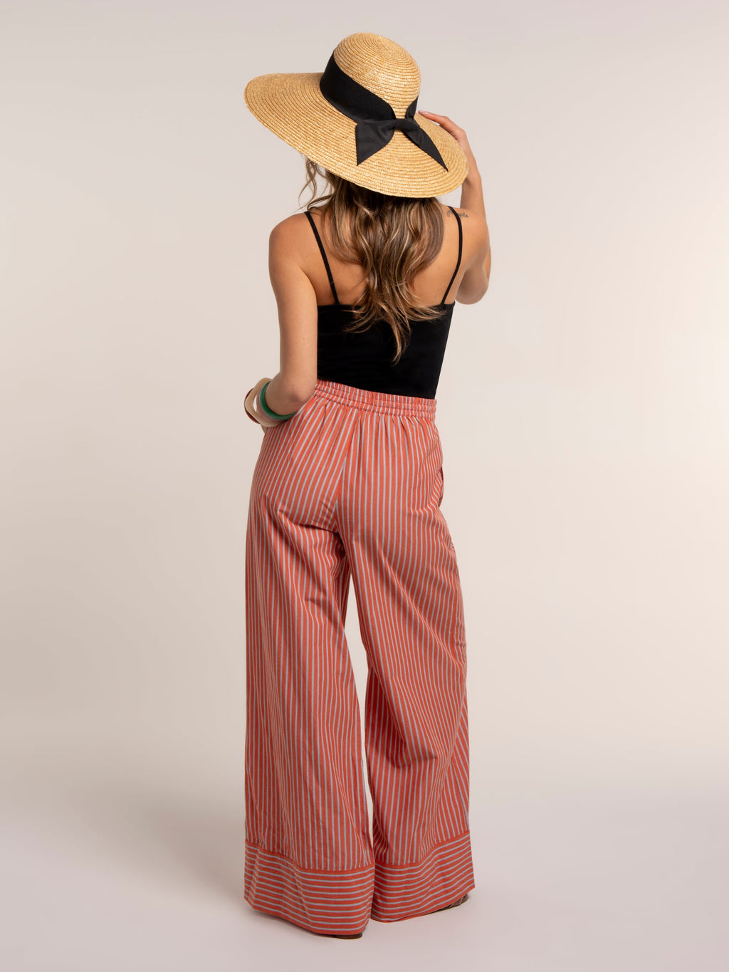 Brakeburn Danna Stripe Wide Leg Beach Pant
Coral