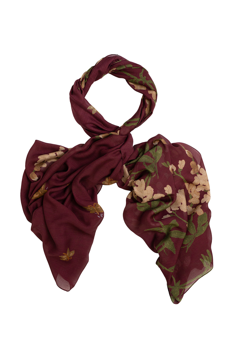 One Hundred Stars Wisteria Plum Scarf