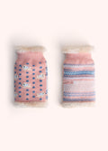Powder Westie Wrist Warmers, Candy