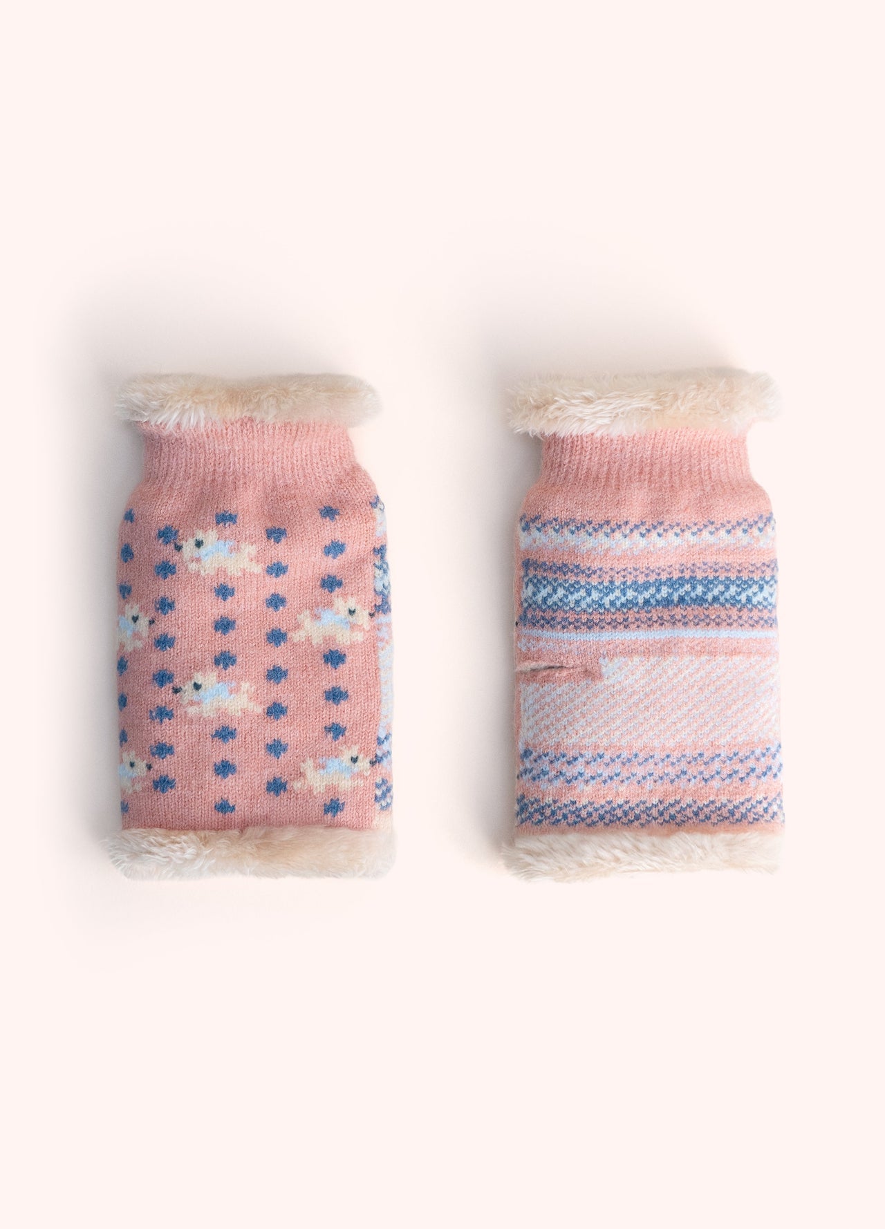 Powder Westie Wrist Warmers, Candy