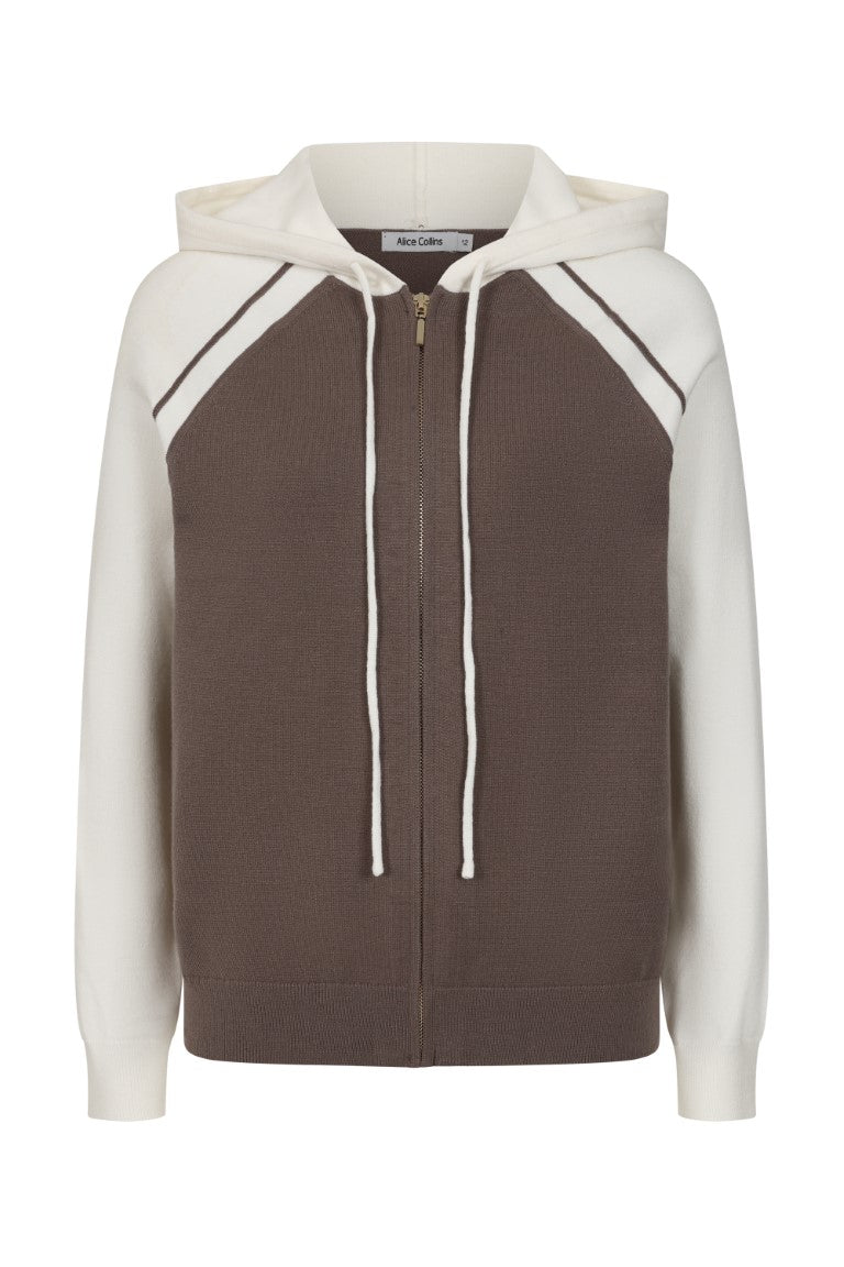 Alice Collins Ulrika Hooded Zip Cardigan
