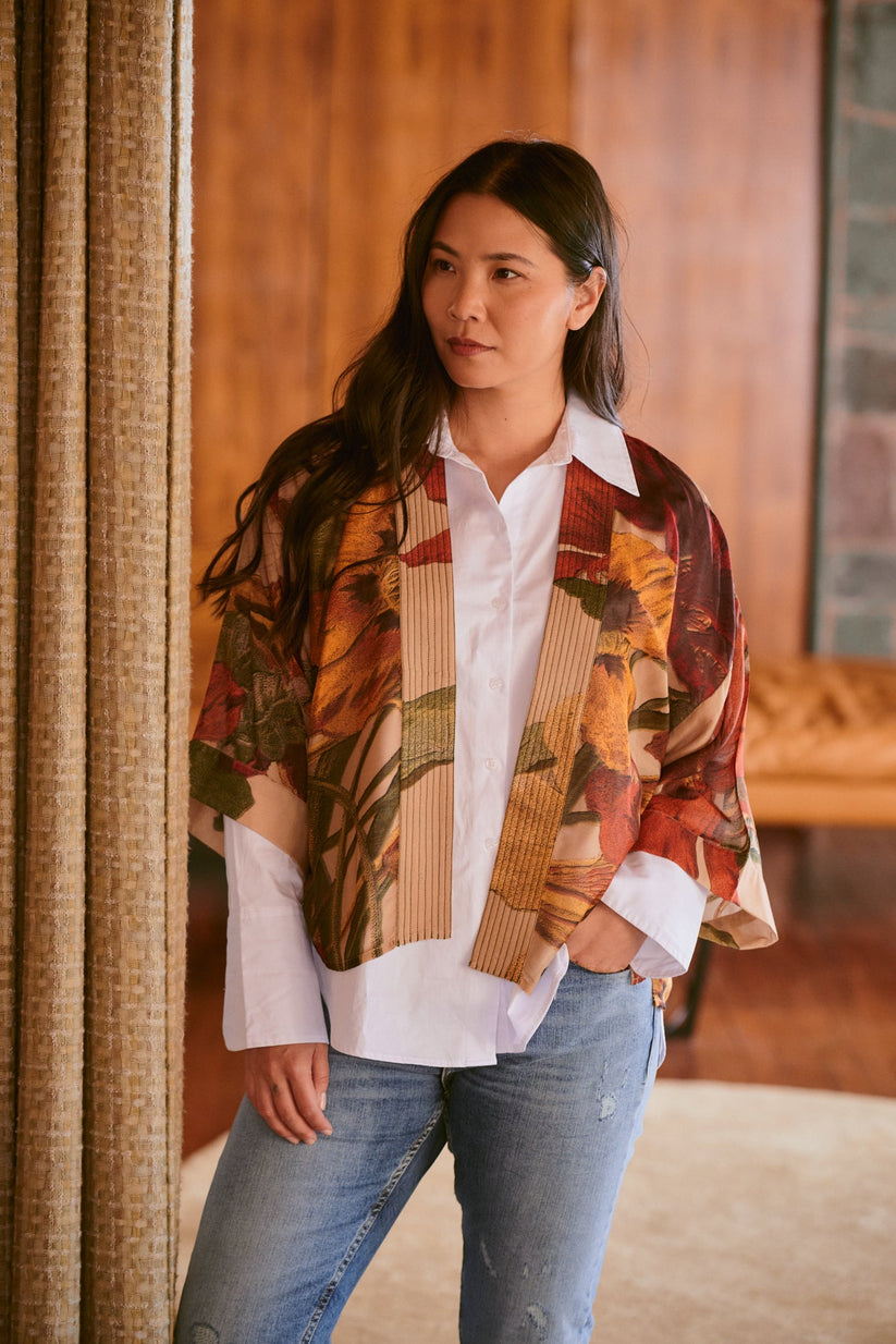One Hundred Stars Nasturtium Fawn Kimono