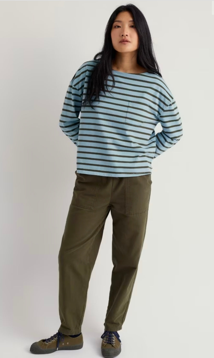 Seasalt Beach Boat Top- Breton Blue Fog Alpine-Seasalt-White finn