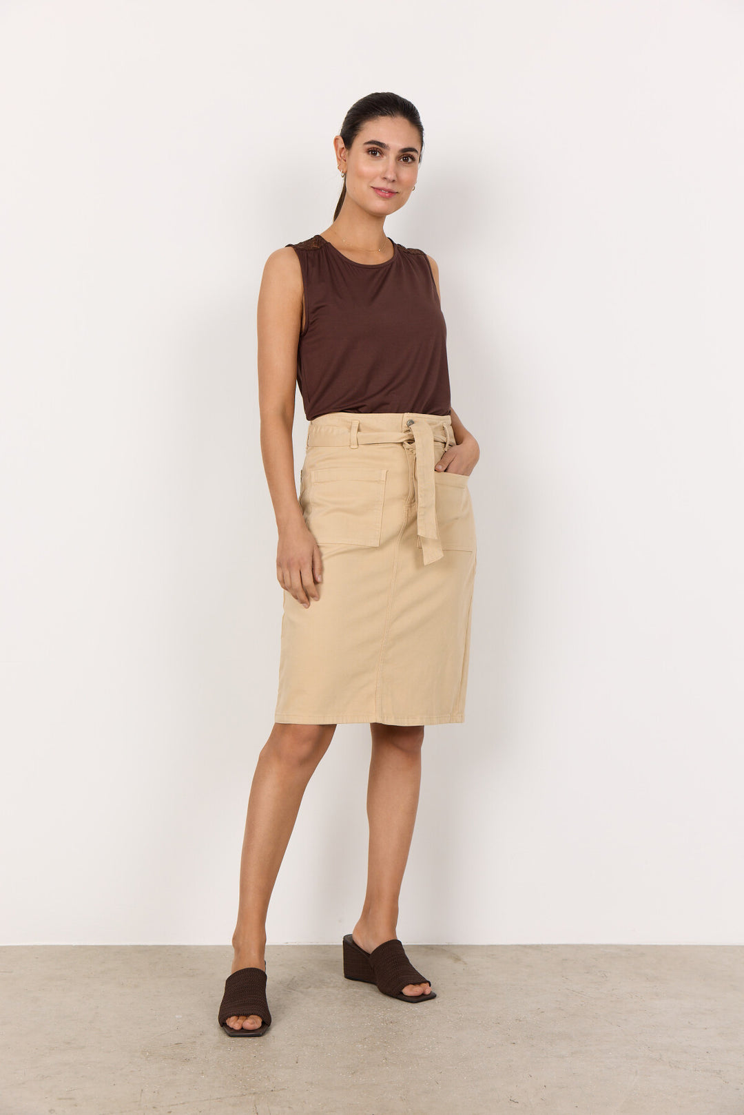 Soya Concept Erna 26 Skirt-Skirt-White finn